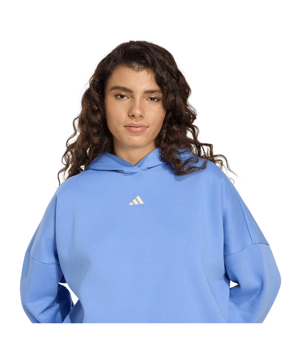adidas 3 Stripes Studio Hoody Damen Blau - blau