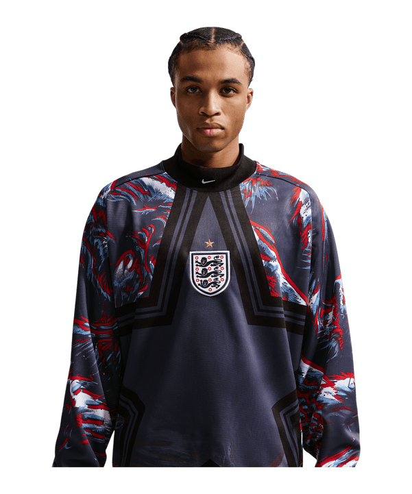 Nike England Authentic Torwarttrikot Langarm Hollywood Schwarz F010 - schwarz