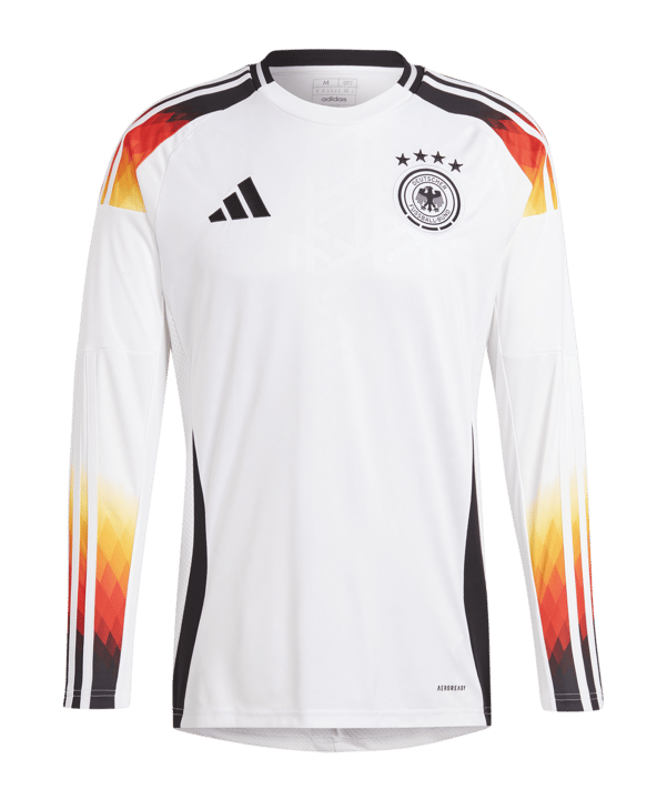 adidas DFB Deutschland Trikot langarm Home EM 2024 Weiss - weiss
