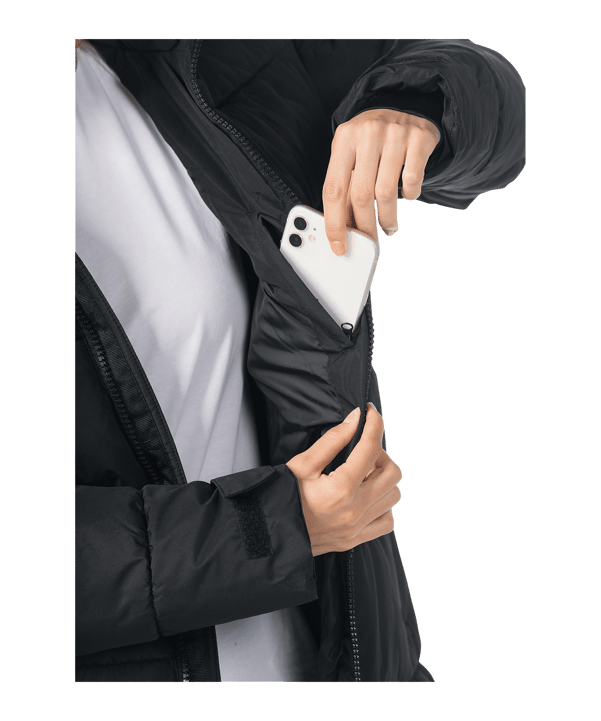 Erima Premia Parka Winterjacke Damen Schwarz - schwarz