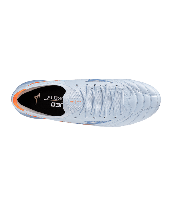 Mizuno Morelia Neo V Beta Japan FG Serene Spark Blau F22