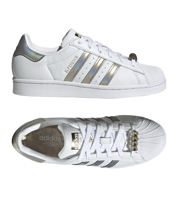 adidas Originals Superstar Damen Weiss Gold - weiss