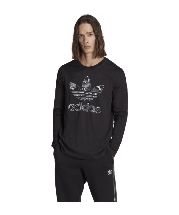 adidas Originals Graphics Camo Stripe Long Sleeve Tee Black - schwarz