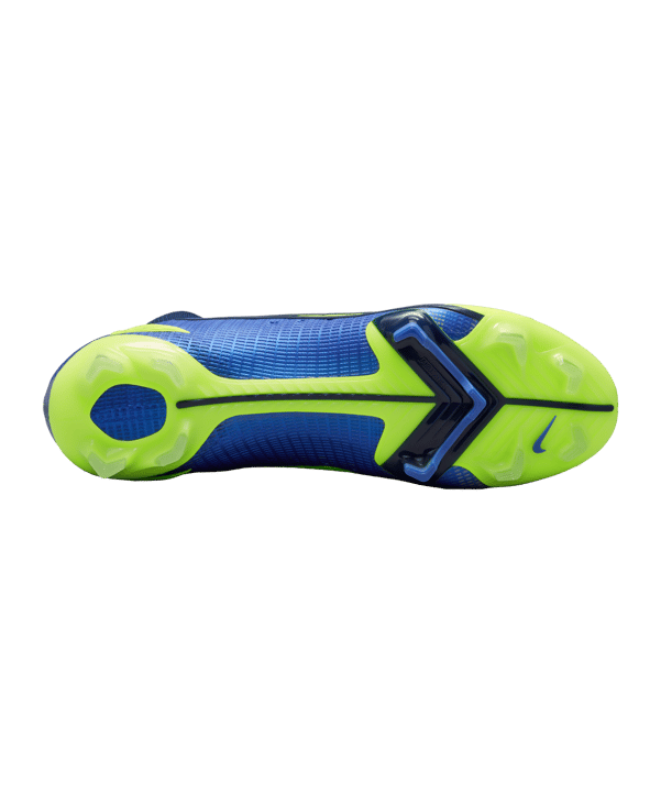 Nike Mercurial Superfly VIII Recharge Elite FG Blau Gelb F574 - blau