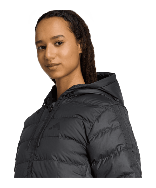 adidas Essentials 3 Stripes Parka Giacca Donna Nero - nero