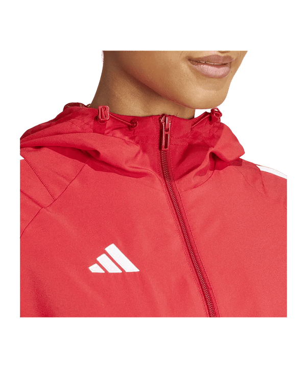 adidas Tiro 24 Windbreaker Damen Rot Weiss - rot