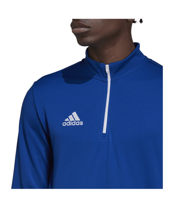 adidas Entrada 22 HalfZip Sweatshirt Blau Weiss - blau
