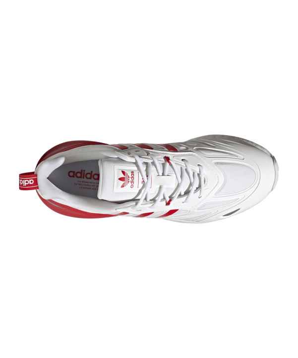 adidas Originals ZX 2K Boost 2.0 Weiss Silber Rot - weiss