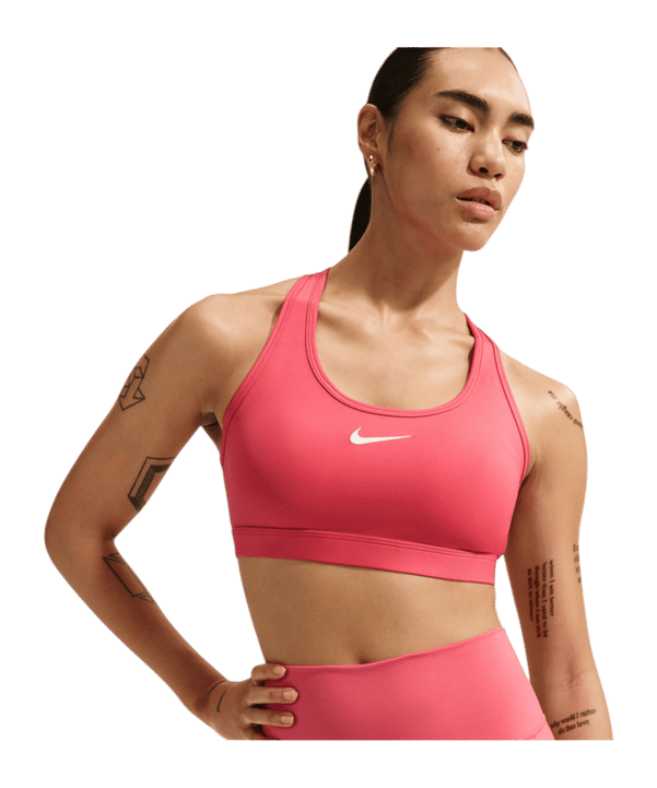 Nike Swoosh Medium Support Brassière de sport Femmes Orange C897 - orange
