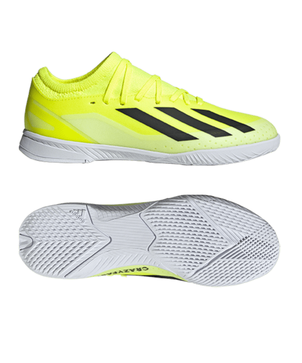 adidas X Crazyfast League IN Halle Solar Energy Kids Gelb Schwarz Weiss - gelb