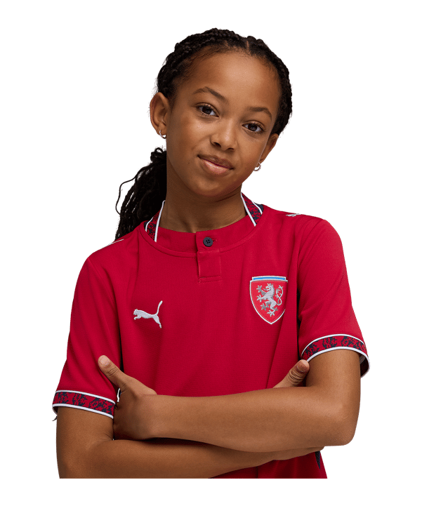PUMA FACR Tschechien Replica Trikot Home WM 2026 Kids Rot F01 - rot