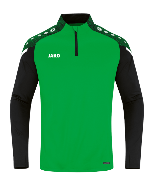 JAKO Performance Ziptop Grün Schwarz F221 - gruen