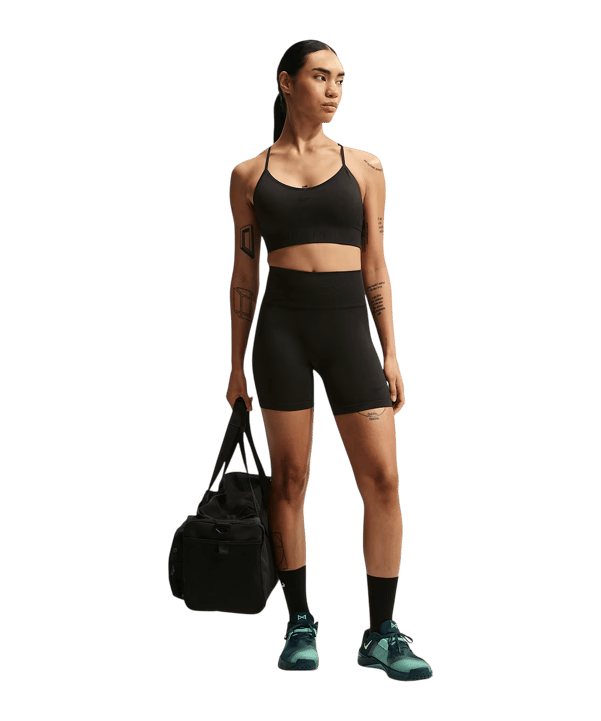 Nike Seamless High Rise 5" Short Damen Schwarz F010 - schwarz