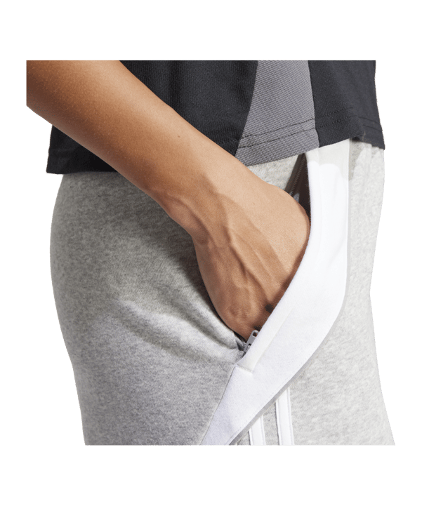 adidas Tiro 24 Short Damen Grau Weiss - grau