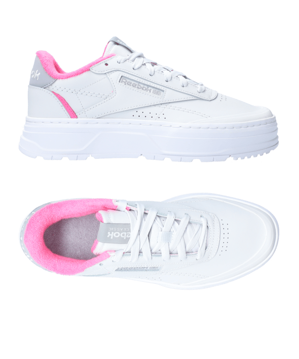 Reebok Club C Double GEO Damen Grau Pink - grau