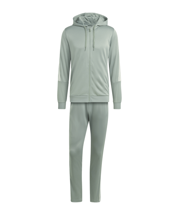adidas 3-Stripes Trainingsanzug Grün - gruen