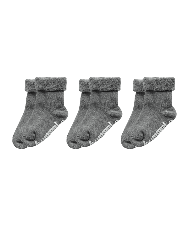 Hummel Mini Non Slip 3-Pack Socken Kids Grau F2006 - grau
