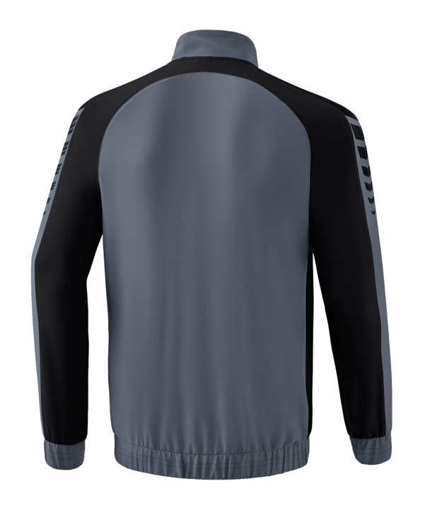 Erima Six Wings Präsentationsjacke Grau Schwarz - grau