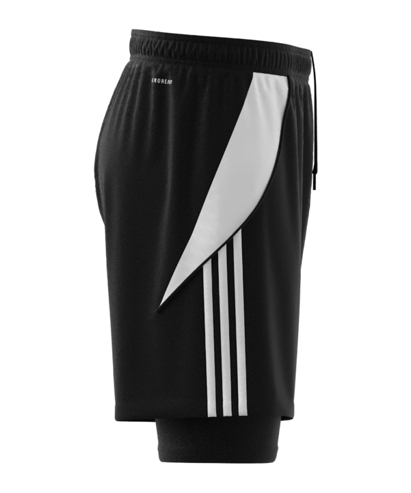 adidas Tiro 24 2in1 Short Schwarz Weiss - schwarz
