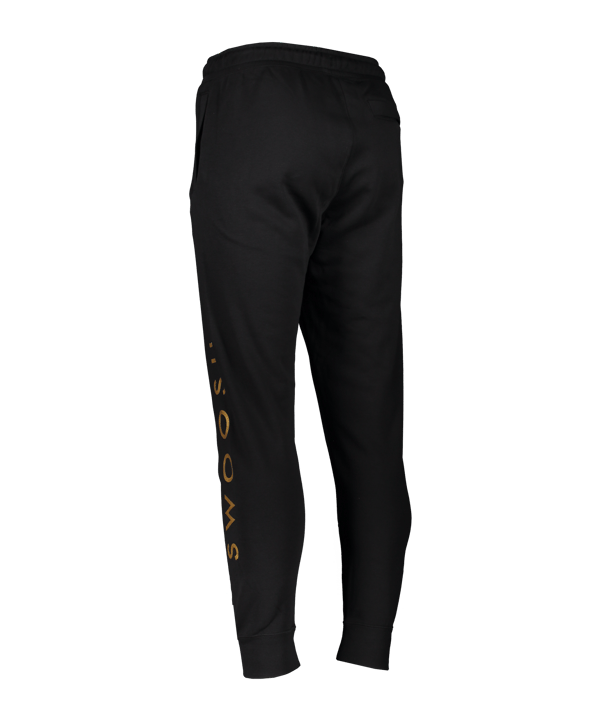 Nike Swoosh Jogginghose Schwarz Gold F010 - schwarz