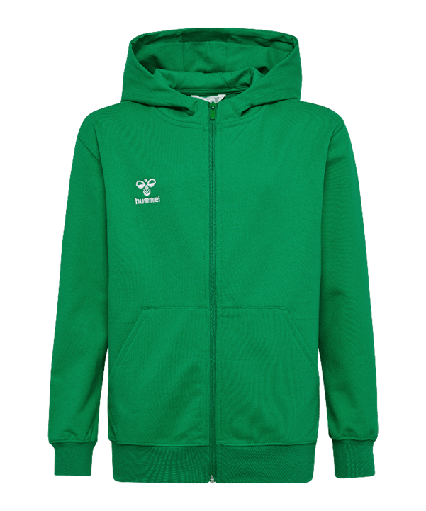 Hummel GO 2.0 Kapuzenjacke Kids Grün F6235