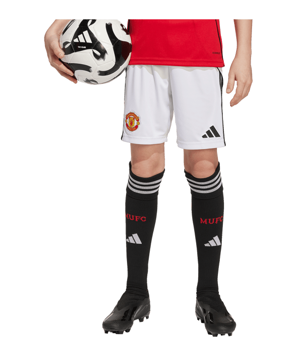 adidas Manchester United Short Home 2025/2026 Kids Weiß - weiss