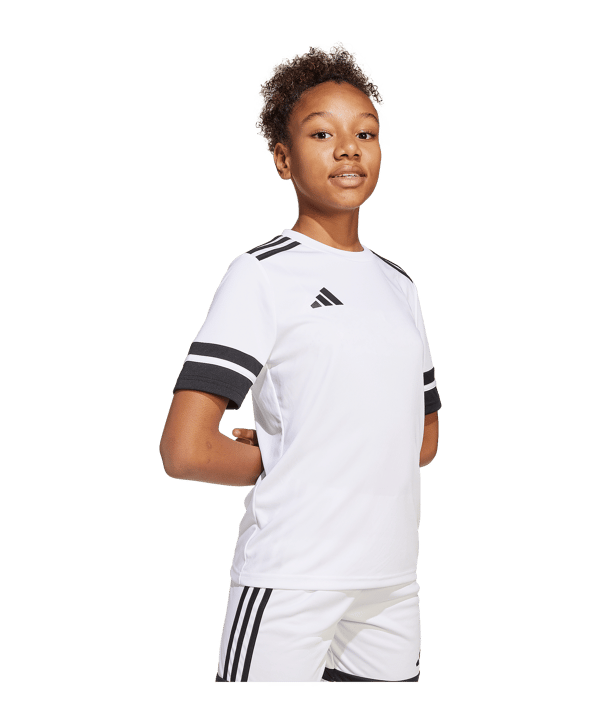 adidas Squadra 25 Trikot Kids Weiß Schwarz - weiss