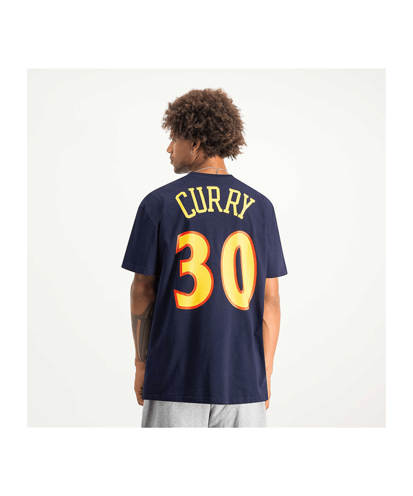 Mitchell and Ness NBA Golden State Warriors Stephen Curry T-Shirt Blau - blau