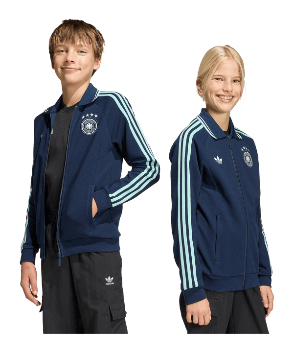 adidas Originals DFB Deutschland Anthem Jacke Kids Blau - blau