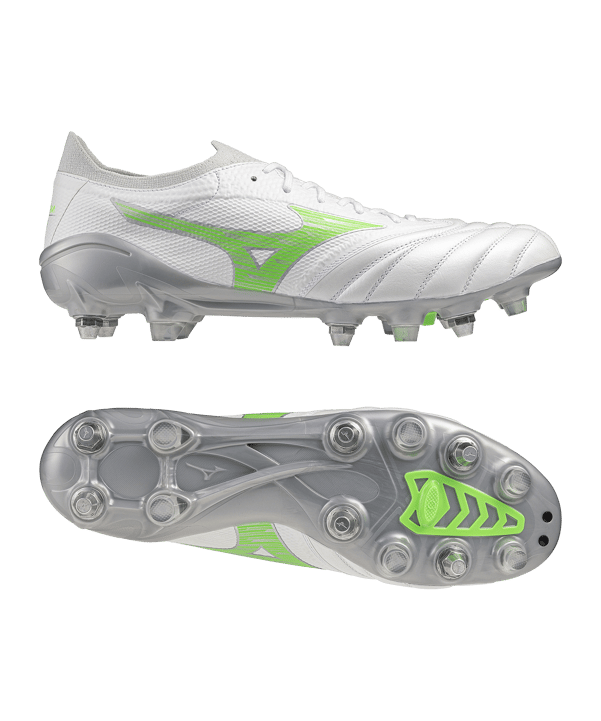 Mizuno Morelia Neo Beta Elite Mix SG Frontier Weiss Grün F37 - weiss