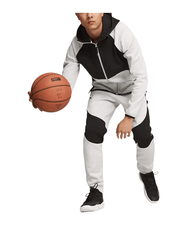 PUMA Hoops Team Dime Kapuzenjacke Grau F02 - grau