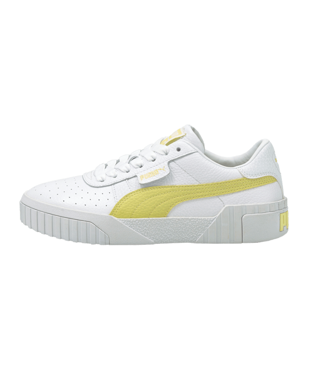 PUMA Cali Damen Weiss Gelb F32 - weiss