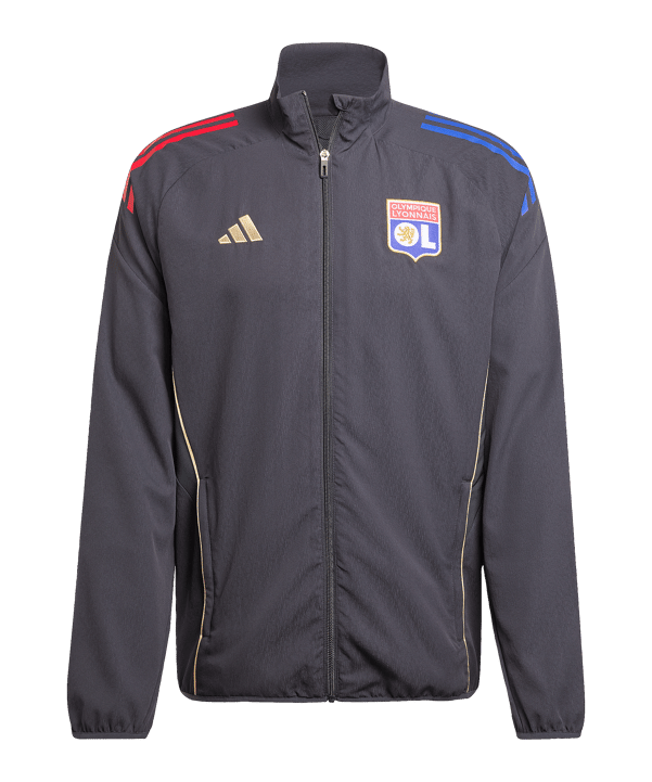 adidas Olympique Lyon Präsentationsjacke Grau - grau