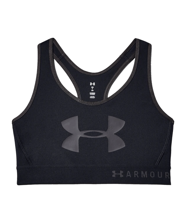 Under Armour Mid Keyhole Sport-BH Damen F001 - schwarz