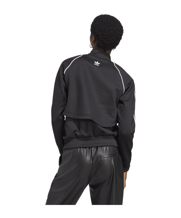 adidas Tracktop Jacke Damen Schwarz - schwarz