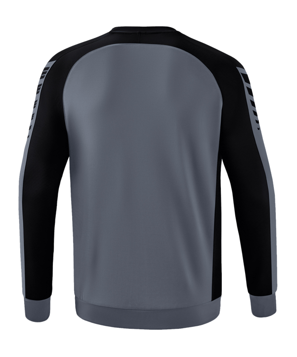 Erima Six Wings Sweatshirt Grau Schwarz - grau