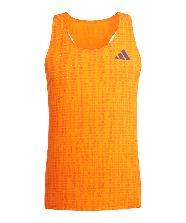 adidas Adizero Running Singlet T-Shirt Beige - beige