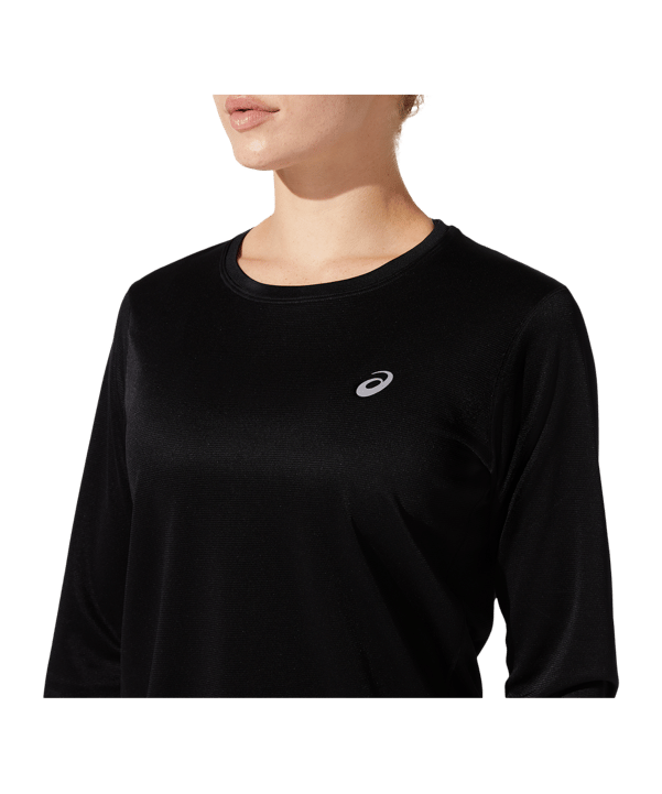Asics Core Sweatshirt Damen Schwarz F001 - schwarz