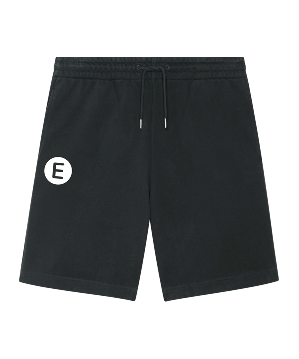 E wie einfach E-Logo Sweatshort Schwarz - schwarz