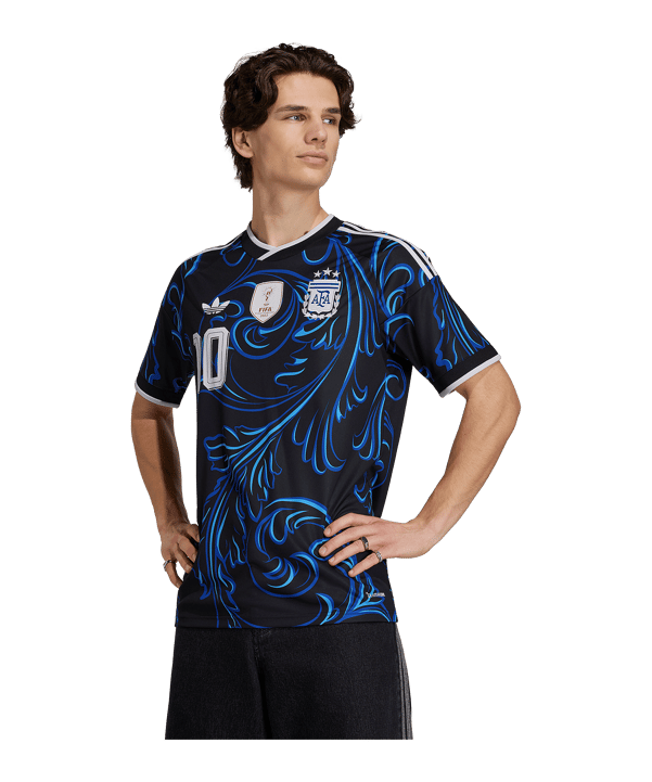 adidas AFA Argentinien Messi Trikot Away WM 2026 Schwarz - schwarz