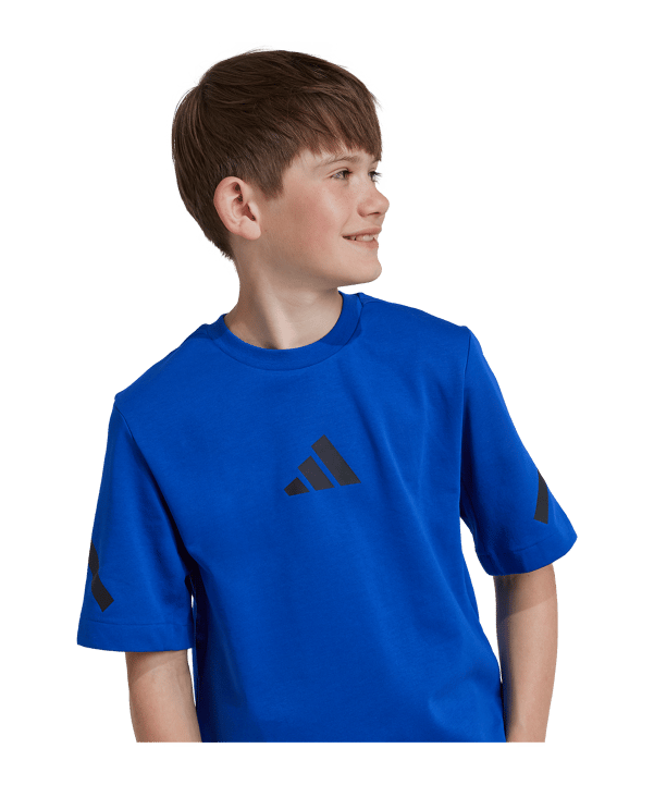 adidas ZNE T-Shirt Kids Blau - blau