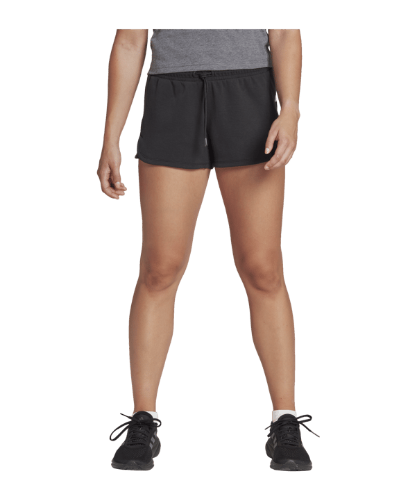 adidas 3-Stripes Pacer Short Damen Schwarz Weiss - schwarz