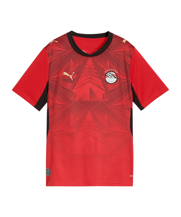 PUMA EFA Egitto Maglietta Home CM 2026 Kids Rosso C01 - rosso