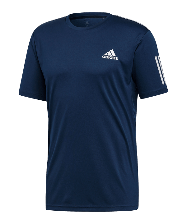adidas Club 3 Streifen T-Shirt Blau - blau