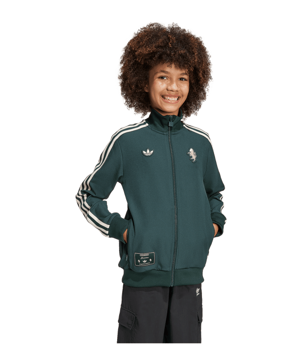 adidas Juventus Turin Icon Track Sweatshirt Kids Grün - gruen