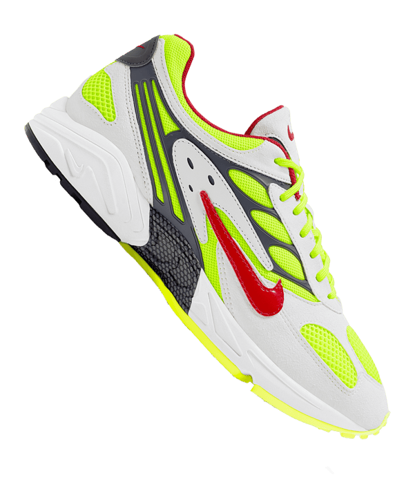 Nike Air Ghost Racer Sneaker Weiss Gelb F100 - weiss