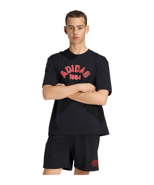 adidas Originals GFX Varsity T-Shirt Schwarz - schwarz
