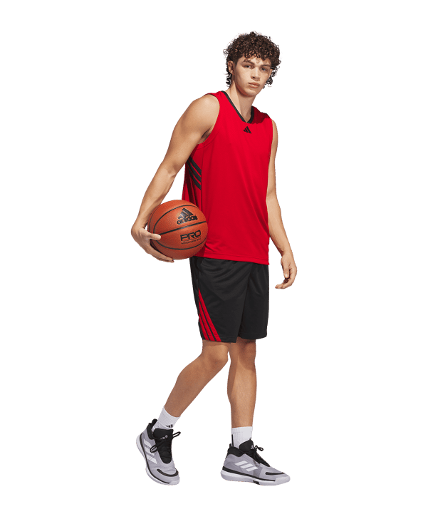 adidas Legends 3 Stripes Tanktop Rot - rot