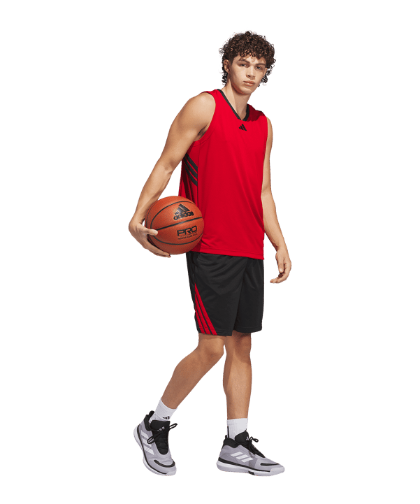 adidas Legends 3 Stripes Tanktop Rot - rot