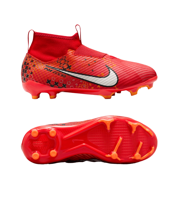 Nike Air Zoom Mercurial Superfly IX Pro FG Dream Speed 7 Kids Rot Weiss Orange F600 - rot